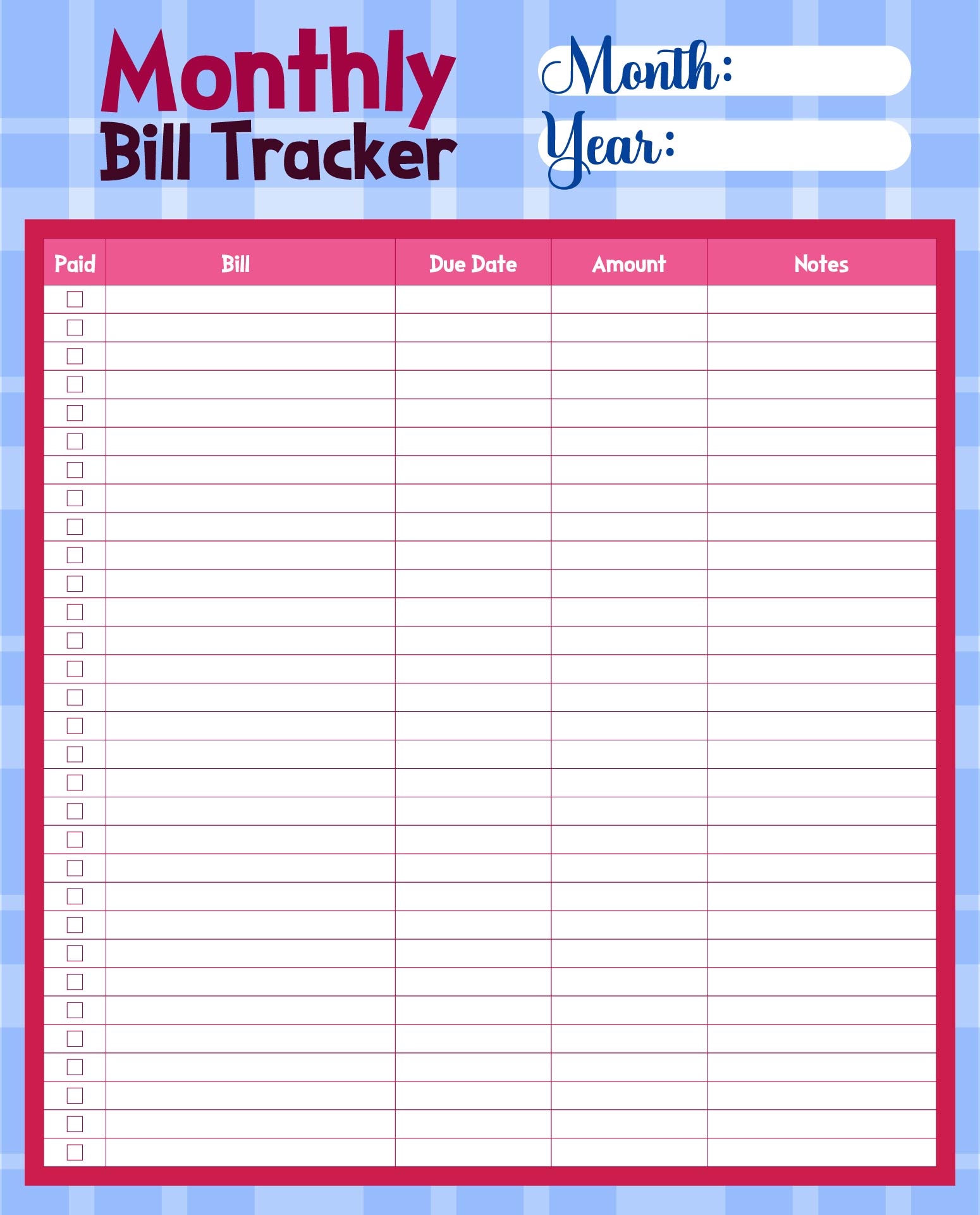 Pay Chart 10 Free PDF Printables Printablee
