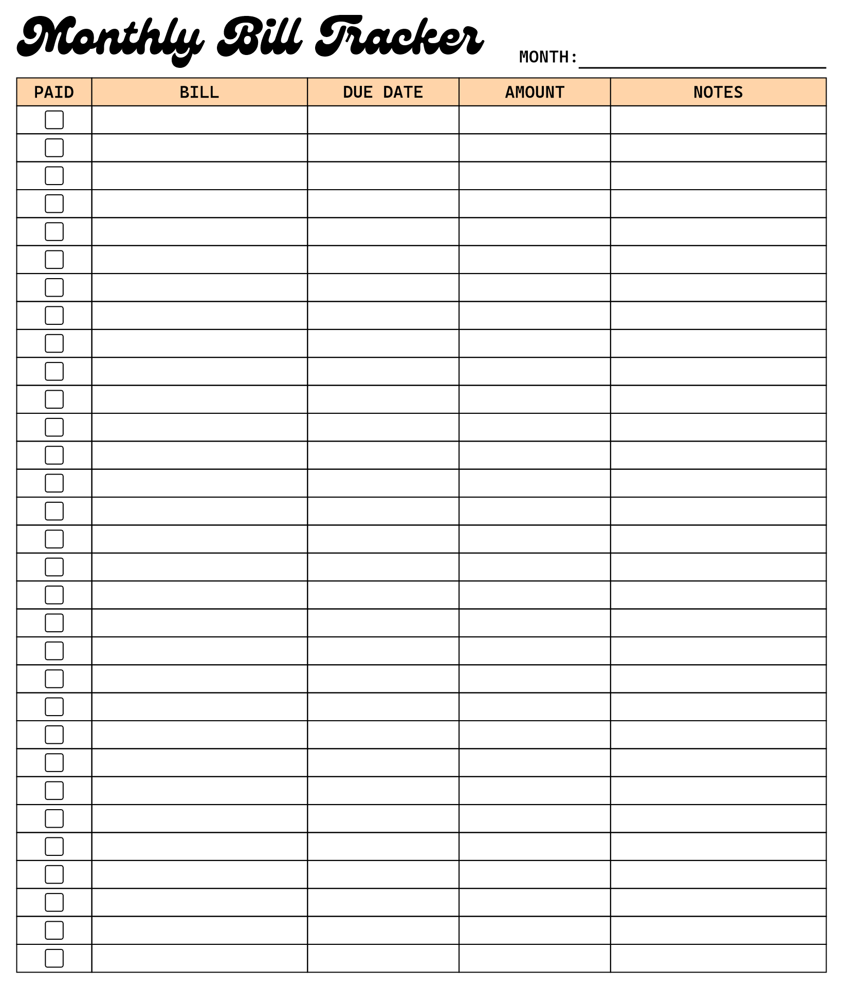 Pay Chart 10 Free PDF Printables Printablee