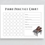 Piano Practice Chart Piano Practice For Kids Piano Teacher Piano Lessons Kids Piano Practice Log Music Practice Chart Printable Etsy