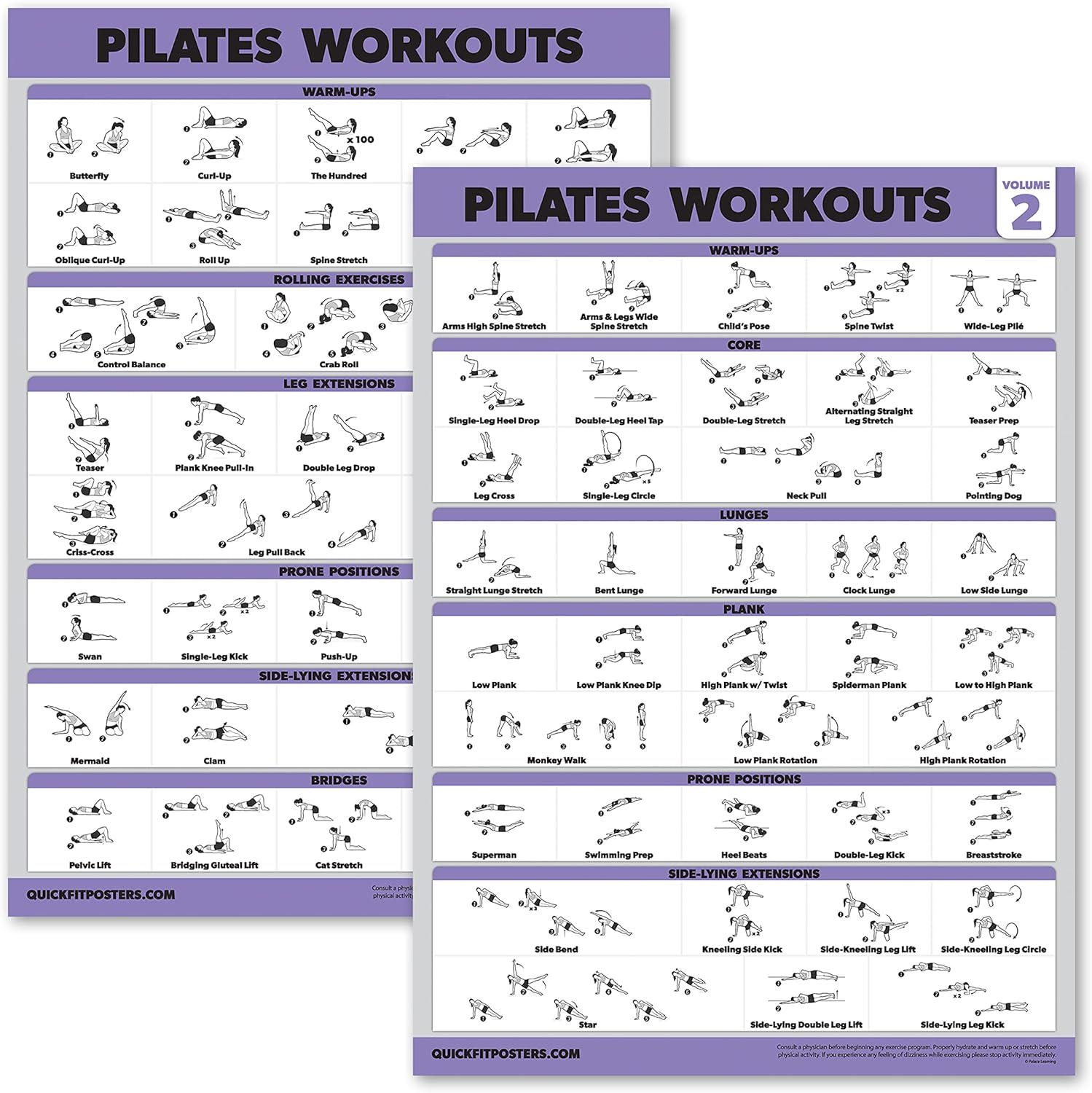 Printable Pilates Bar Workout Chart