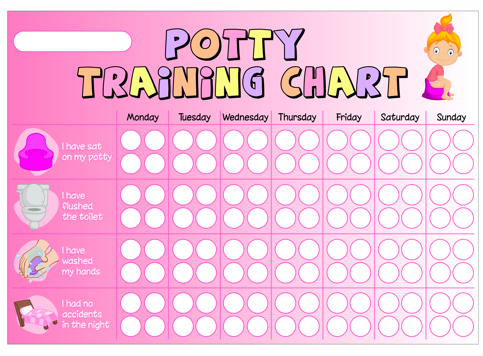 Pinterest Potty Training Stickers Potty Training Girls Potty Training Chart