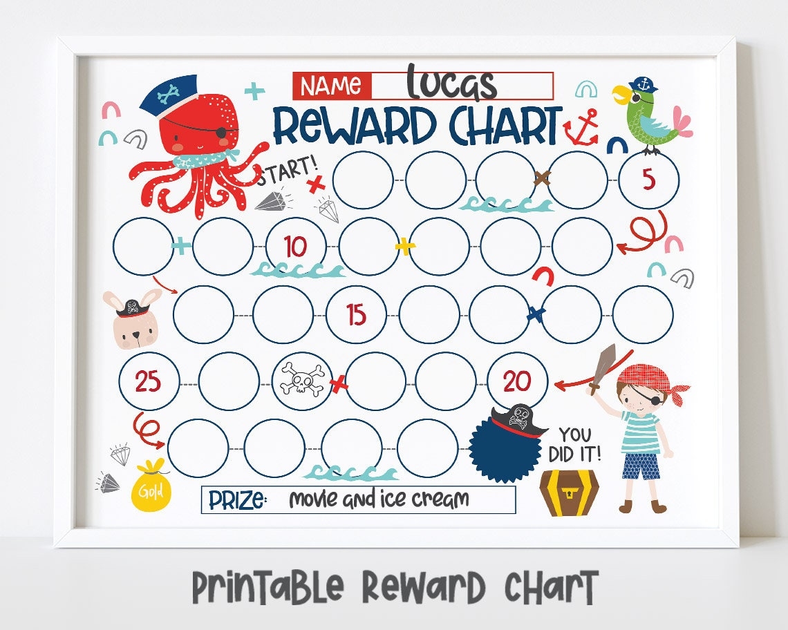 Pirate Reward Chart For Kids Printable Sticker Chart instant Download Etsy Pirate Reward Chart For Kids Printable Sticker Chart instant Download Etsy