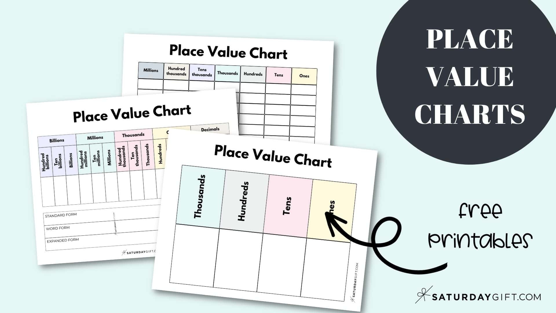 Place Value Chart 14 Printable Ones Tens Hundreds Thousands Charts Place Value Chart 14 Printable Ones Tens Hundreds Thousands Charts