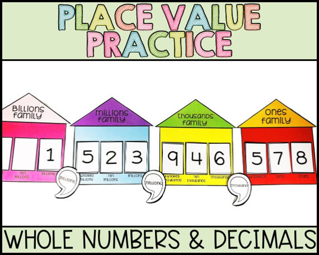 Place Value Chart Posters And Place Value Activities And Worksheets Etsy Place Value Chart Posters And Place Value Activities And Worksheets Etsy