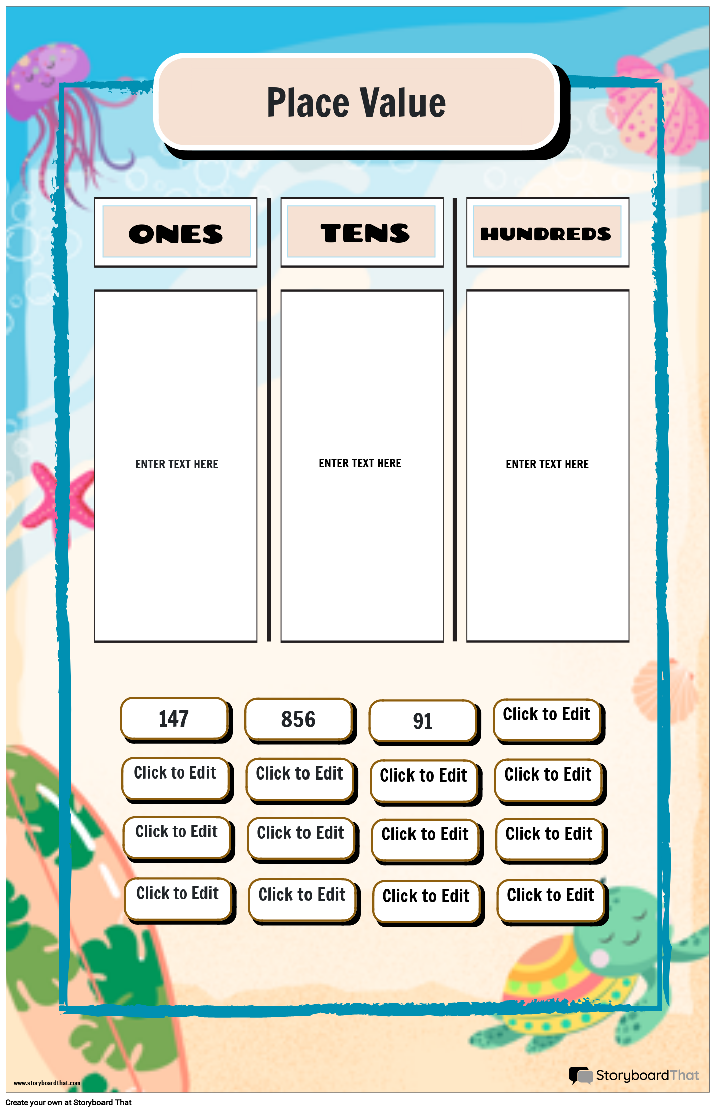 Place Value Charts Posters Create With Storyboard That Place Value Charts Posters Create With Storyboard That