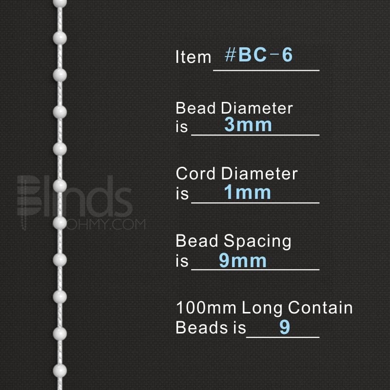 Plastic Bead Ball Chain Loops Roller Shade Blinds Replacement Parts