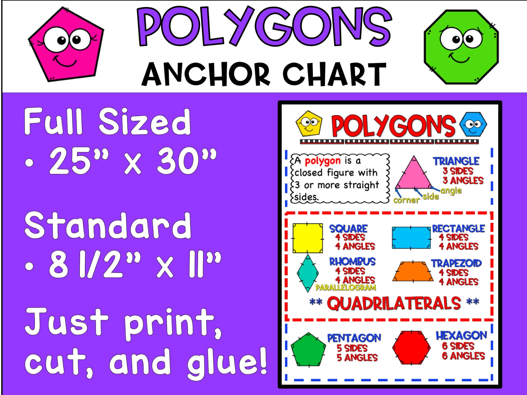 Polygons Printable Chart Polygons Printable Chart