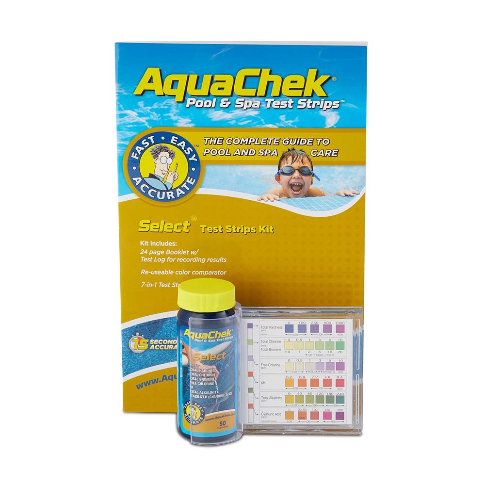 Pool Test Strips Pool Chemicals AquaChek Select 7 Way 50 Count Kit pH Chlorine Hardness More Pool Chlorine Chlorine Test Strips