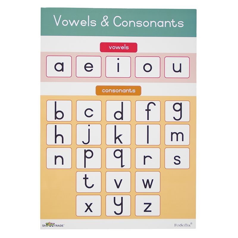 Poster Vowels Consonants Poster Vowels Consonants