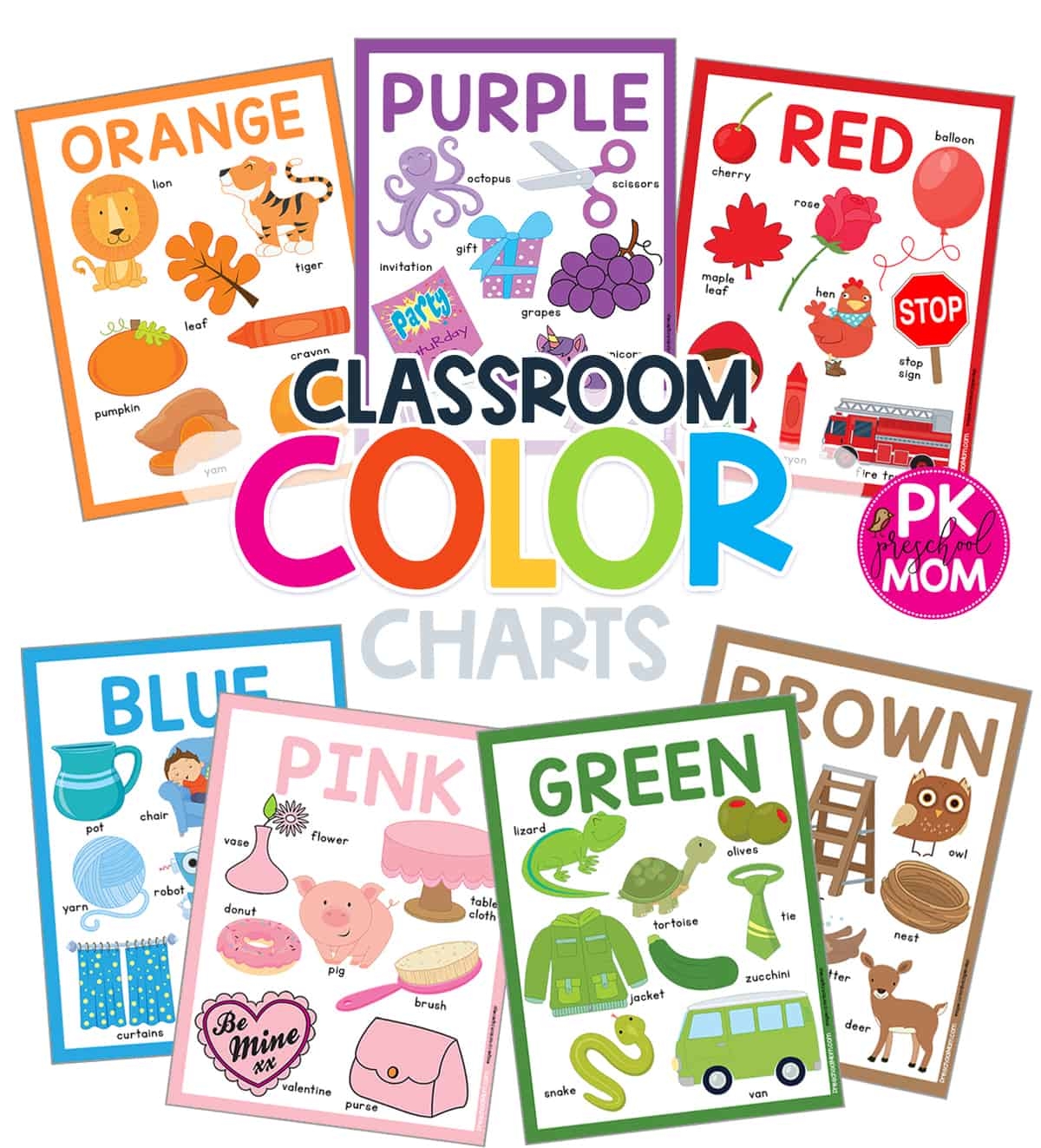 Preschool Color Charts Preschool Mom Preschool Color Charts Preschool Mom