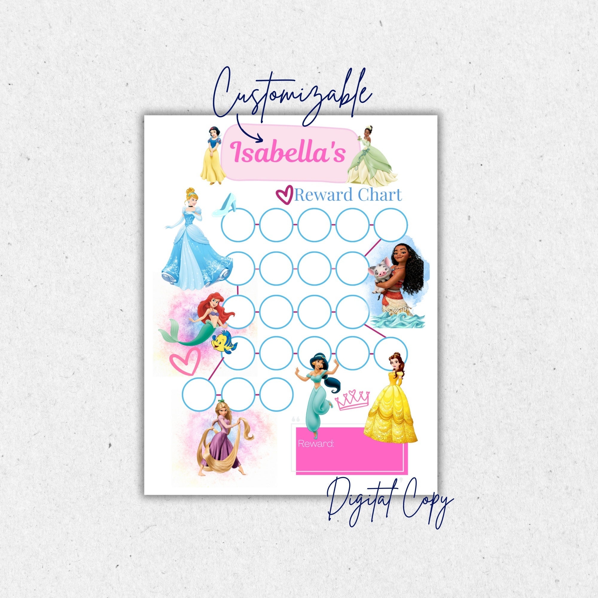 Reward Chart Printable Princess Reward Chart Printable Princess