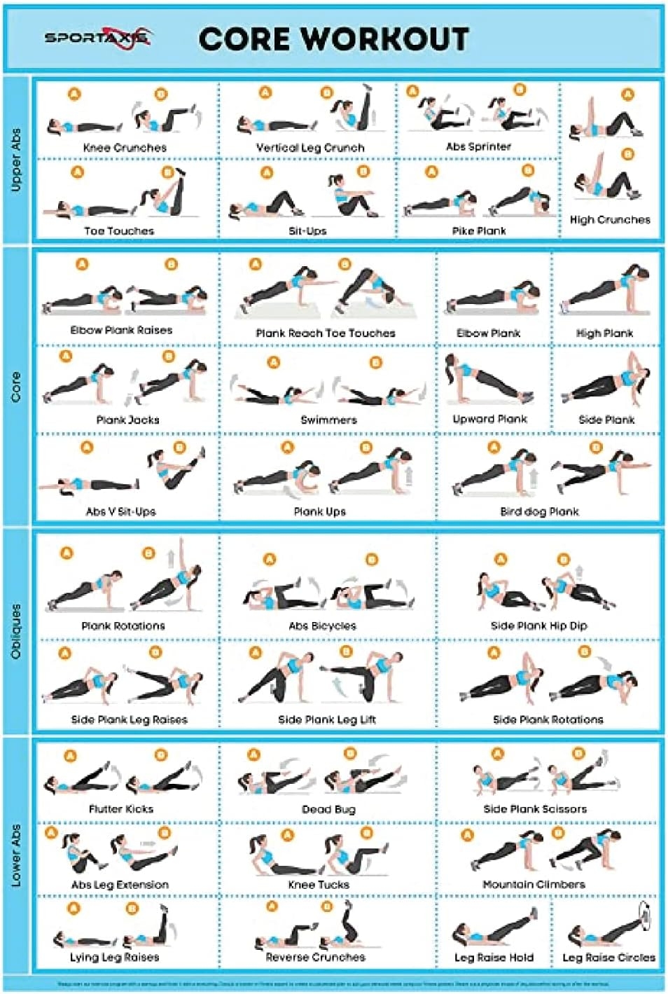 Printable 10 Minute Ab Workout Printable Ab Workout 30 Day Abs Exercise 30 Day Ab Workout
