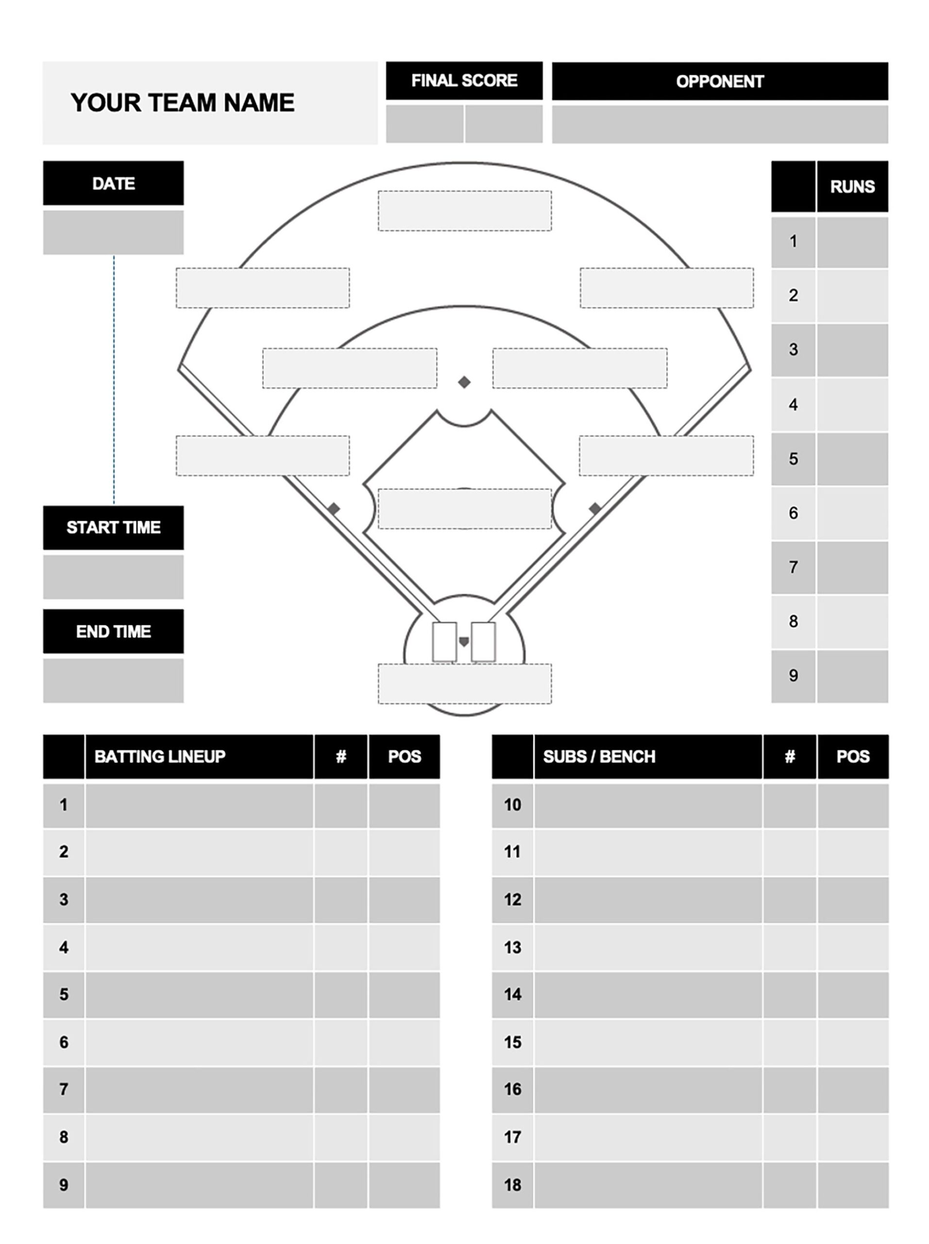 Printable Baseball Position Chart Etsy Printable Baseball Position Chart Etsy