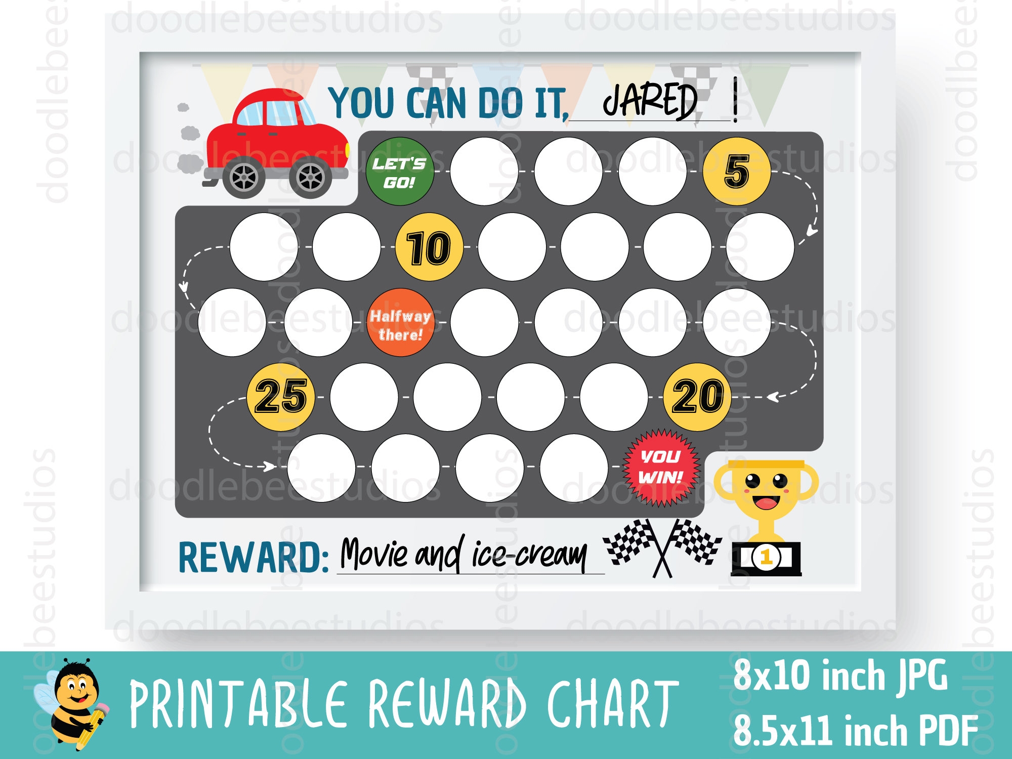 Printable Car Reward Chart Cute Car Reward Chart Cute Potty Chart Kids Chore Routine Chart Potty Training Chart Kids Routine Chart Etsy Israel