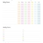 Printable Chore Chart Template For Teens WordLayouts