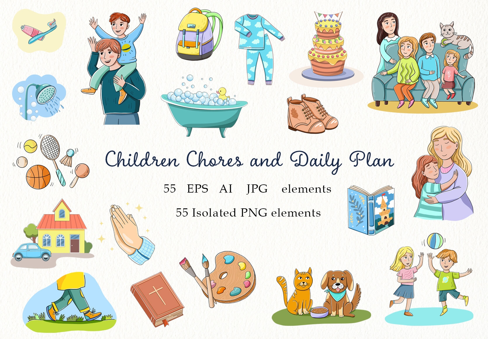 Printable Chore Clip Art For Children Cartoon Children Chore Worksheets Library