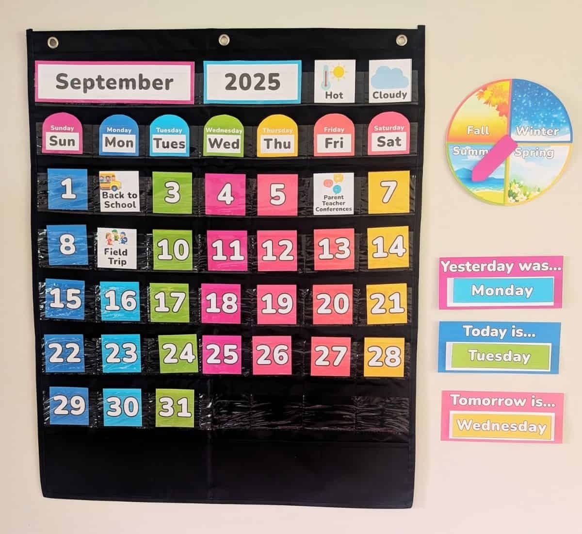 Printable Classroom Calendar Inserts For A Pocket Chart Printable Classroom Calendar Inserts For A Pocket Chart