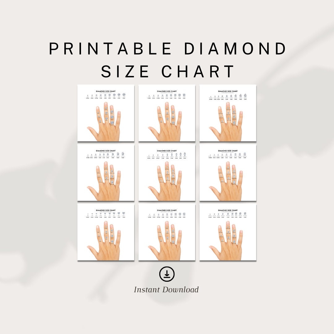 The Size Printable Chart Of Diamond