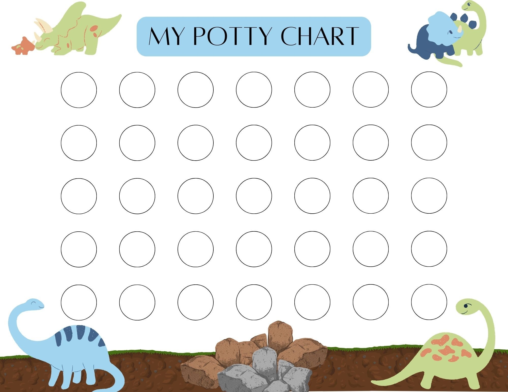 Printable Dinosaur Potty Training Chart Printable Dinosaur Potty Training Chart