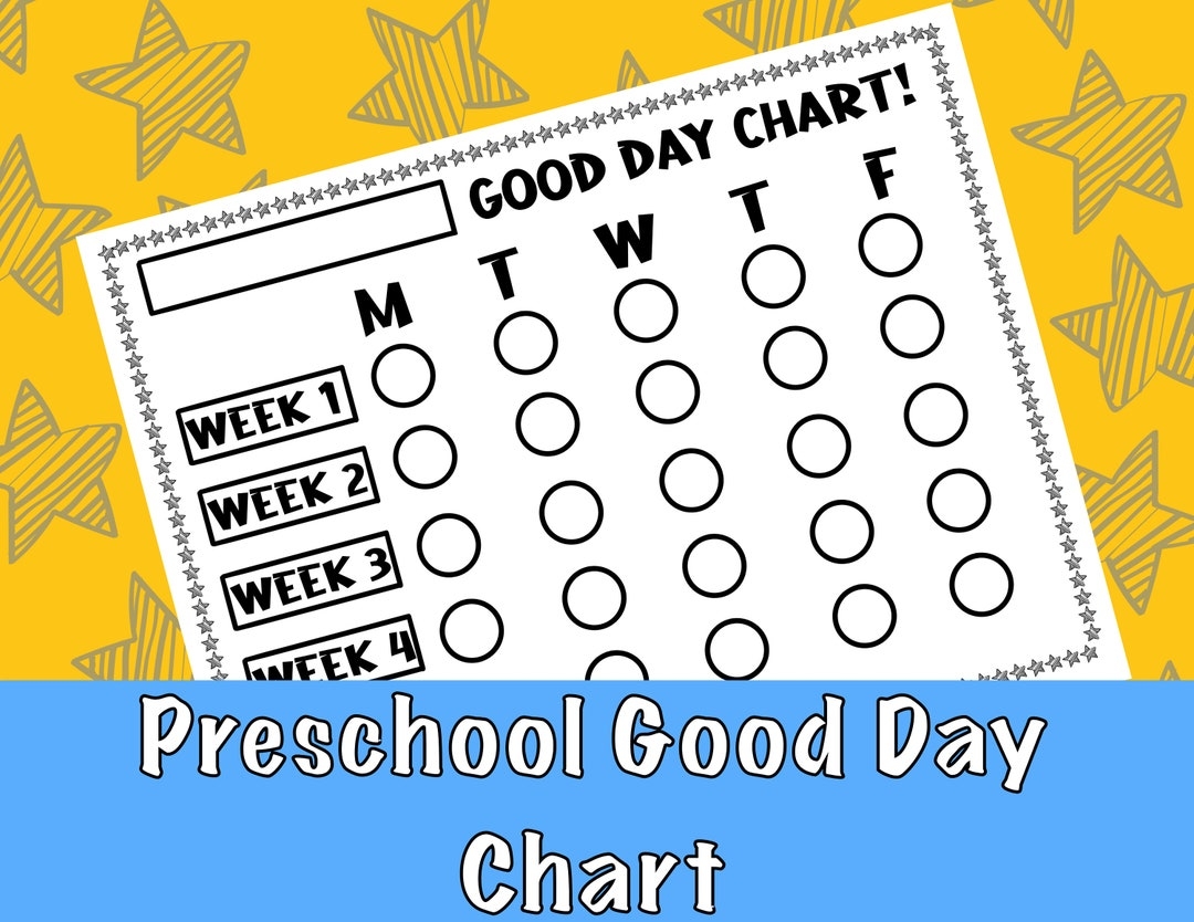 Printable Color Chart School Days Rating