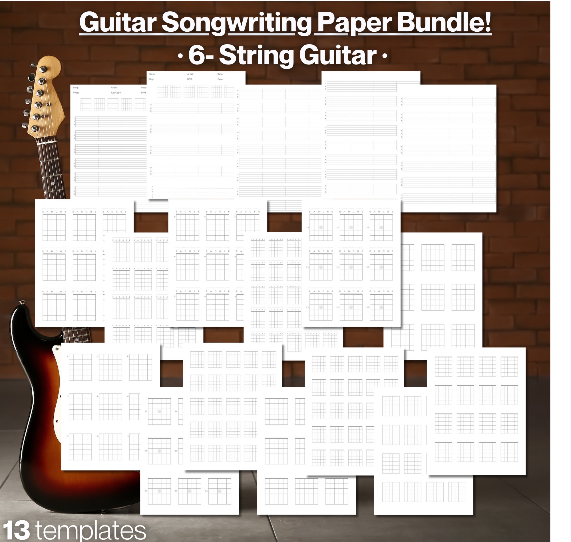 Printable Song Chart Template