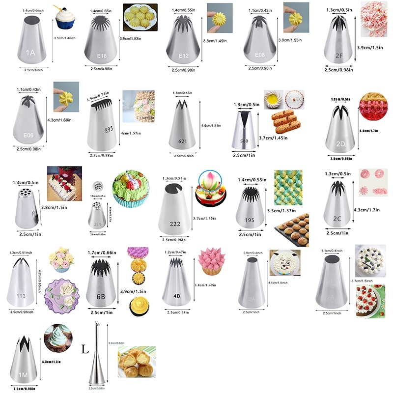 Printable Wilton Nozzle Chart