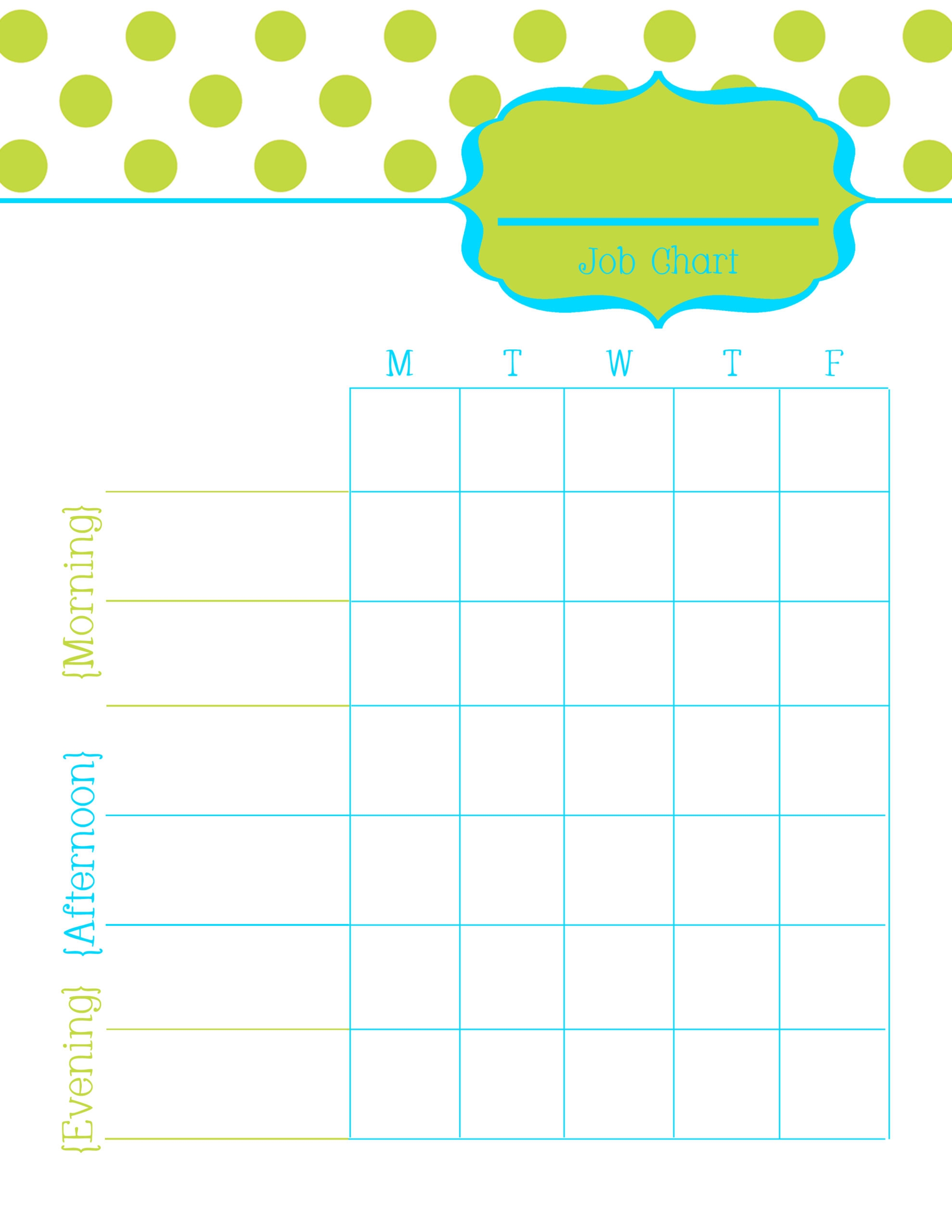 Printable Job Charts For Kids Free Download The Creative Mom