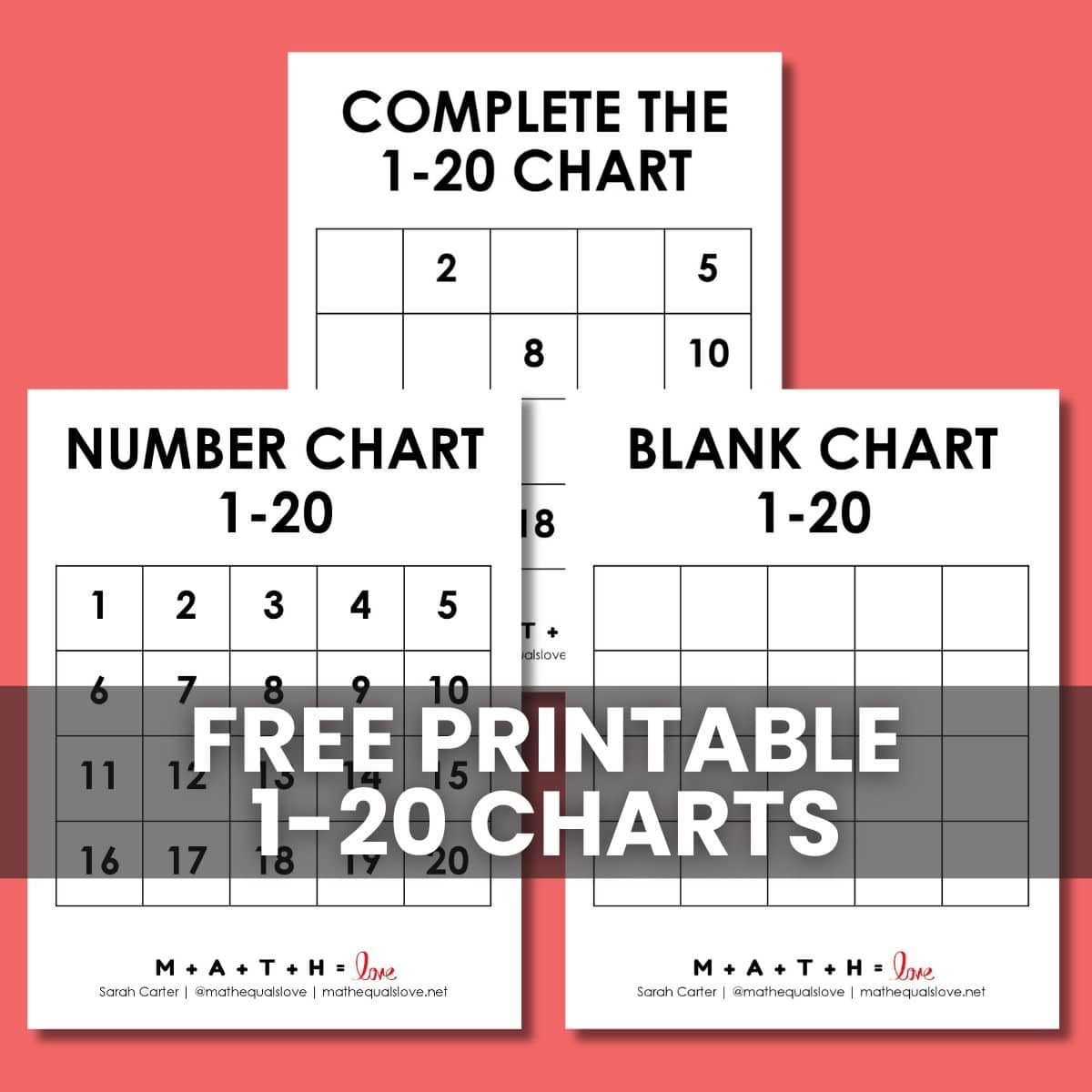Free Printable Number Chart To 20