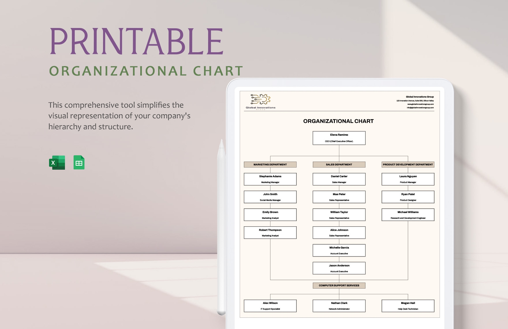 Printable Organizational Chart Template Template Printable Organizational Chart Template Template
