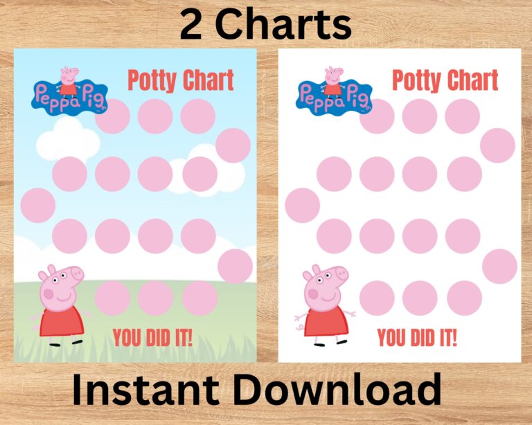Printable Peppa Pig Potty Chart Peppa Pig Reward Chart Instant Download Etsy