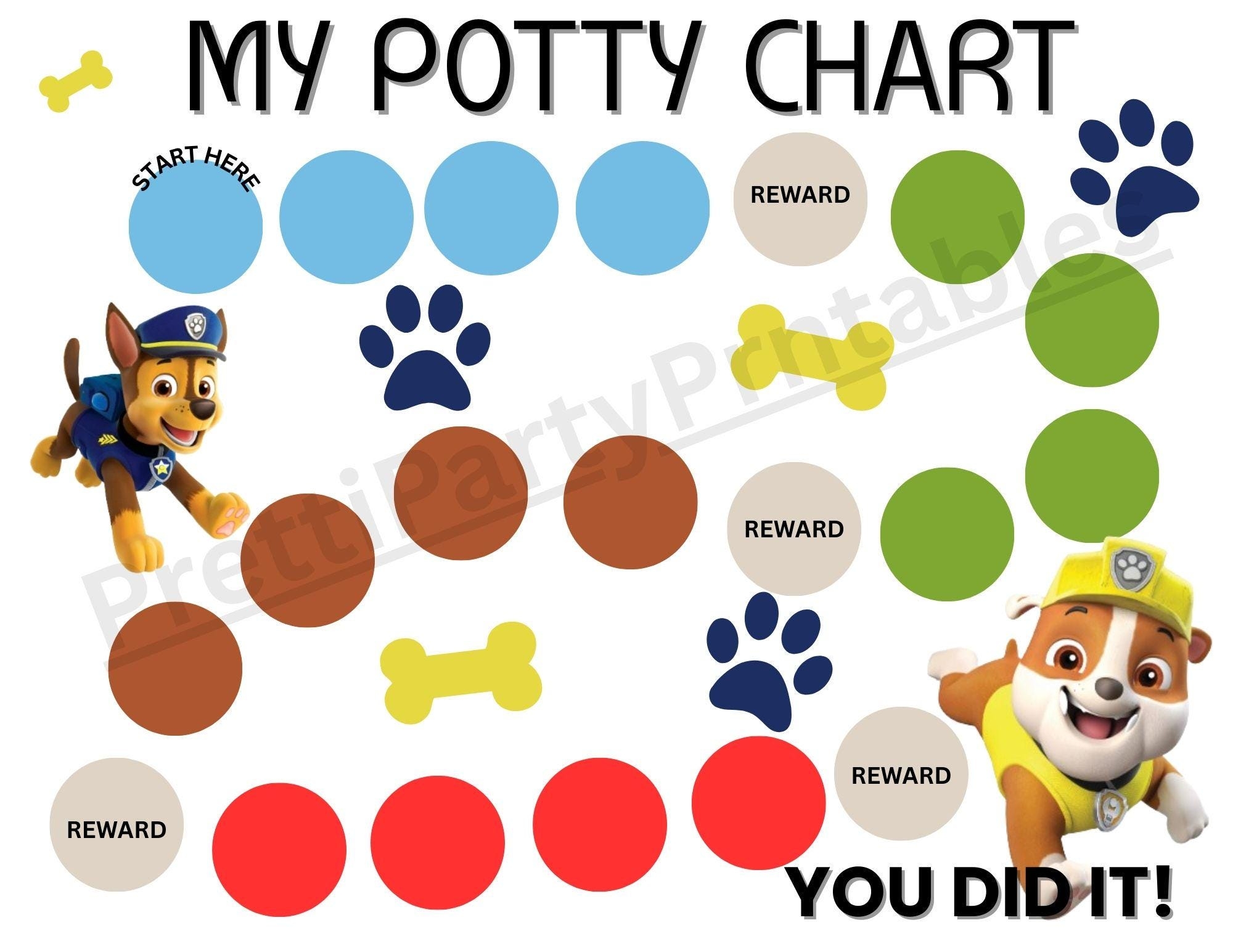 Potty Chart Printable Paw Patrol