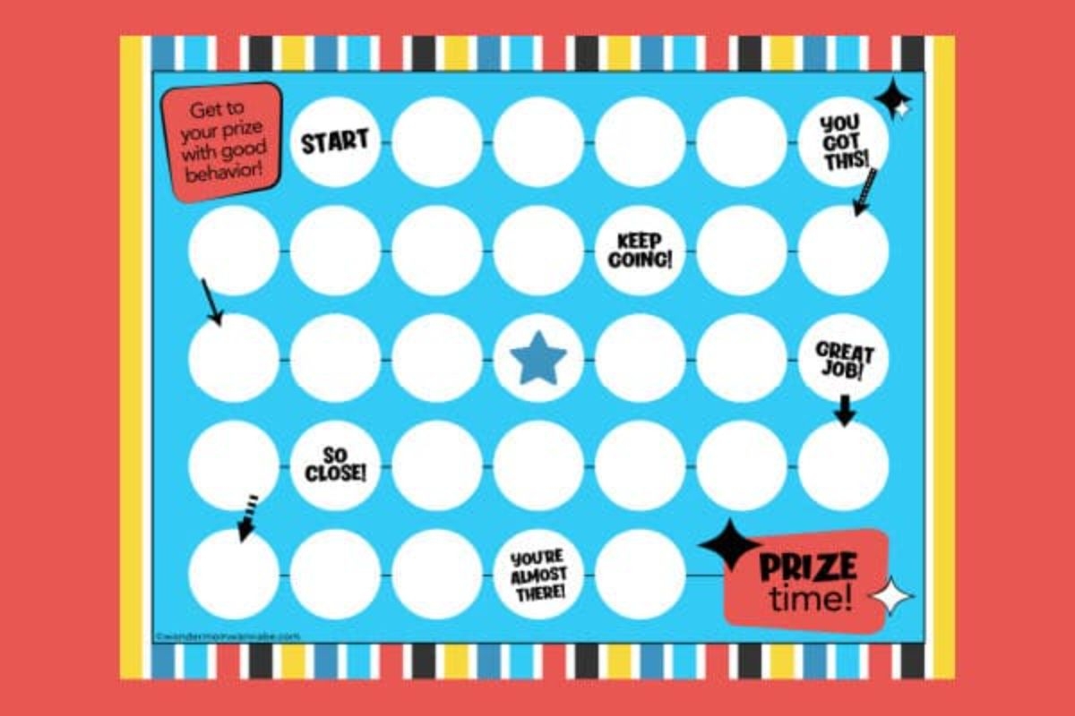 Printable Reward Chart For Kids