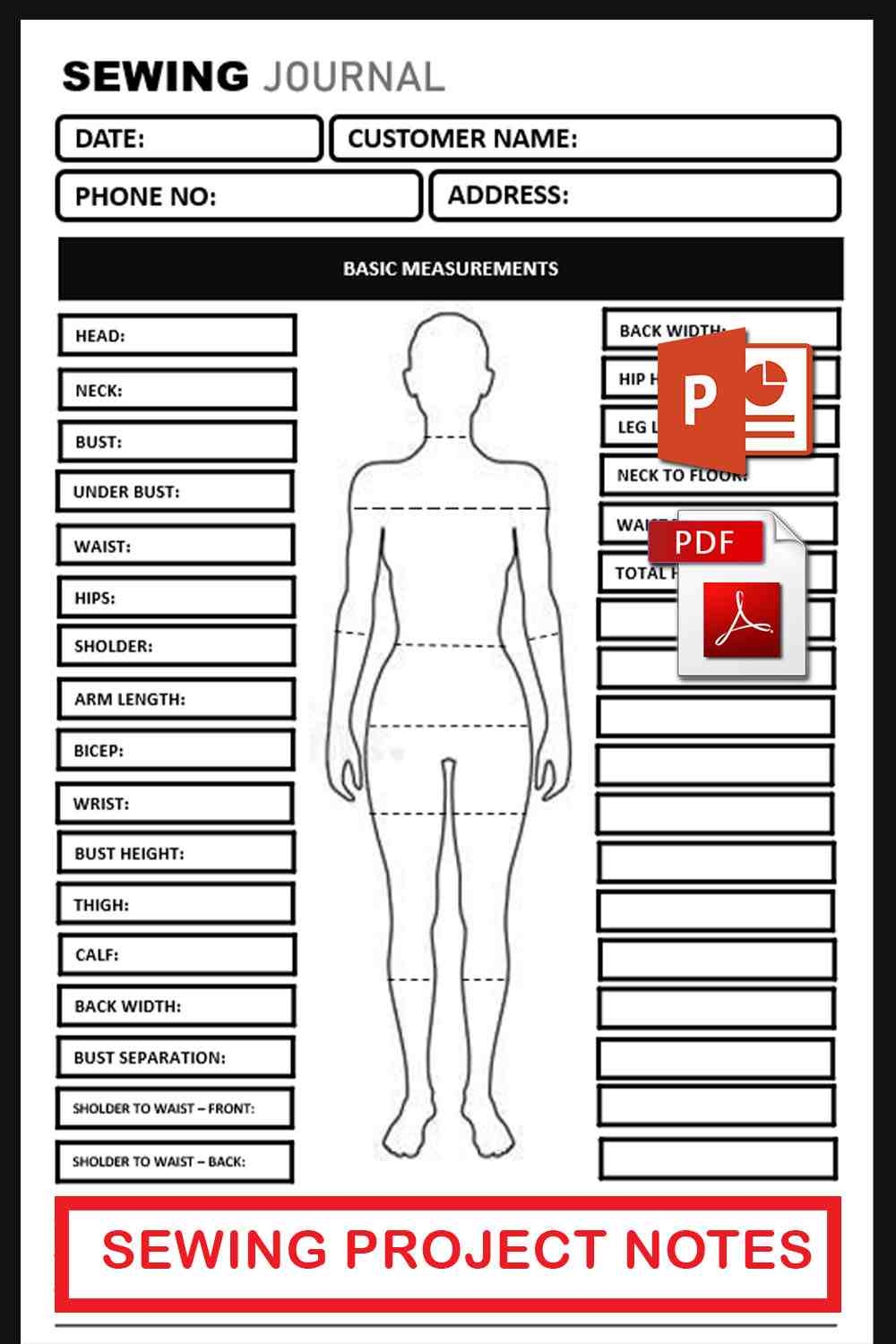Printable Sewing Planner Template