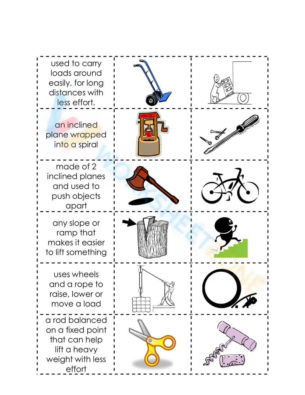 Printable Simple Machines Worksheets Download