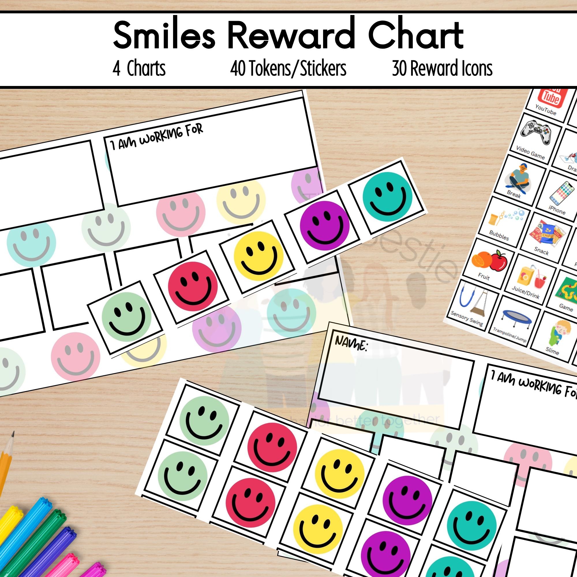 Printable Smiley Face Token Board Student Reward Chart PDF Etsy Printable Smiley Face Token Board Student Reward Chart PDF Etsy