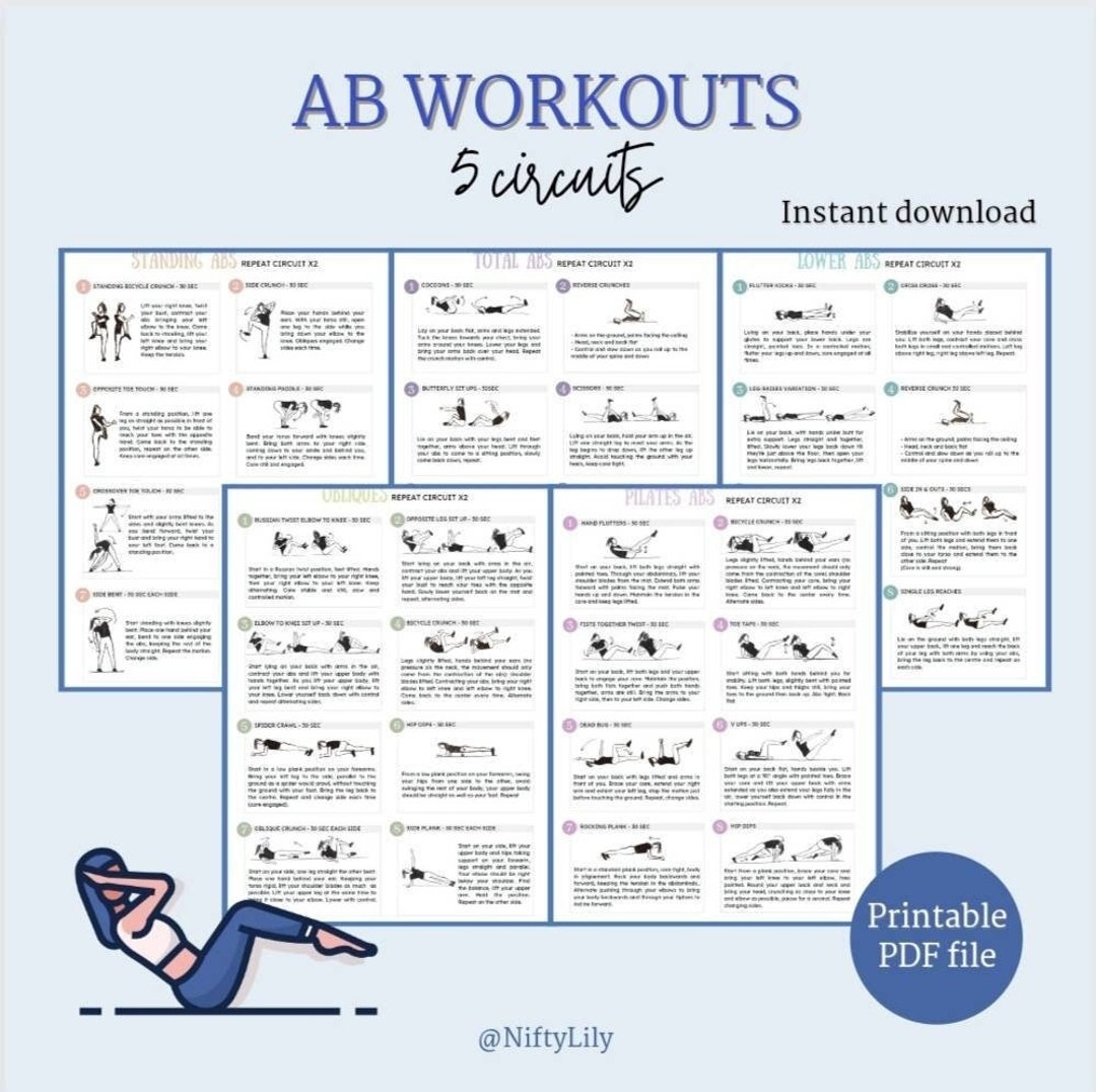 Printable Upright Ab Exercises Workout Routine Standing Upper Ab Exercises Workout Routine