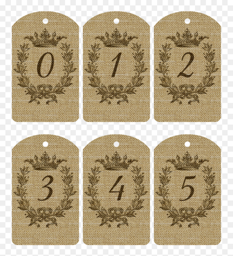 Printable Vintage Numbers HD Png Download Vhv
