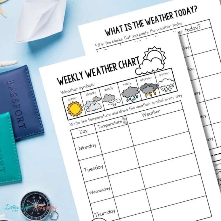 Printable Weather Recording Chart