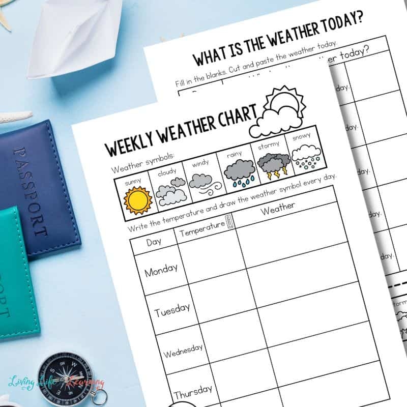 Printable Weather Recording Chart Printable Weather Recording Chart