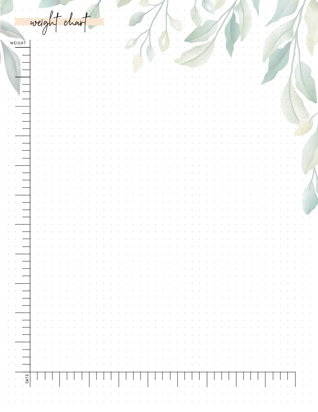 Printable Weight Chart Template World Of Printables