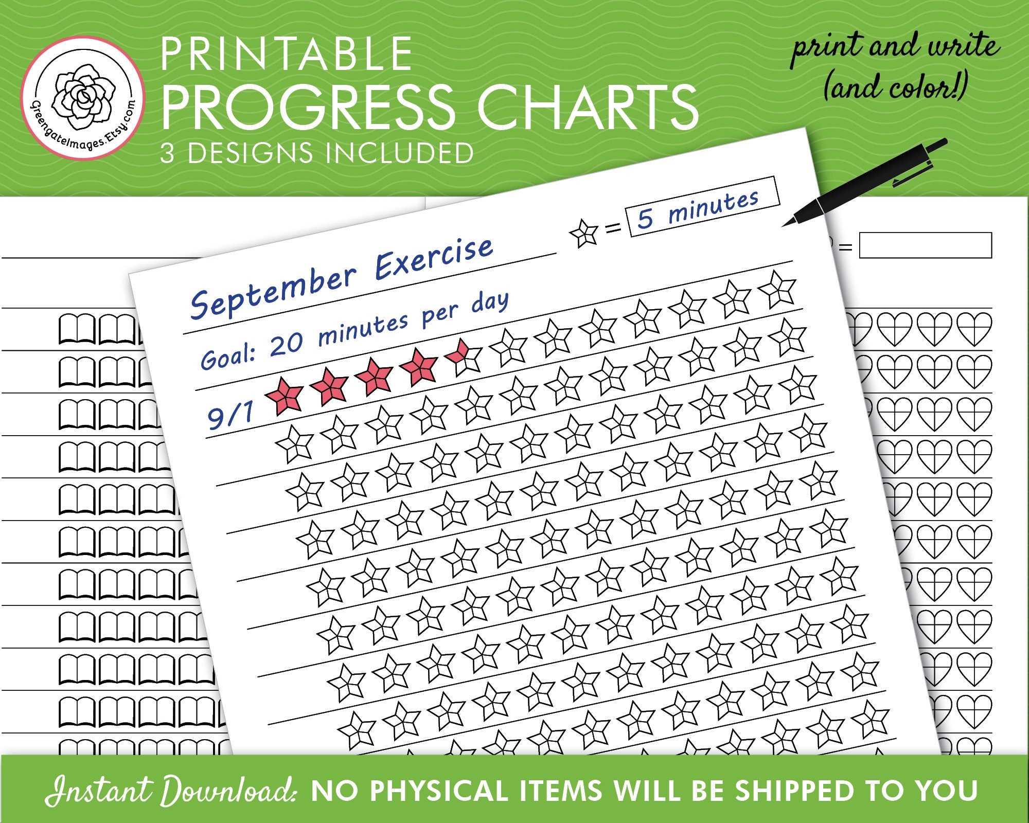 Progress Tracking Printables Progress Chart Printable Journaling Goal Tracking Accomplishment Chart Classroom Printables Visual Aid Etsy