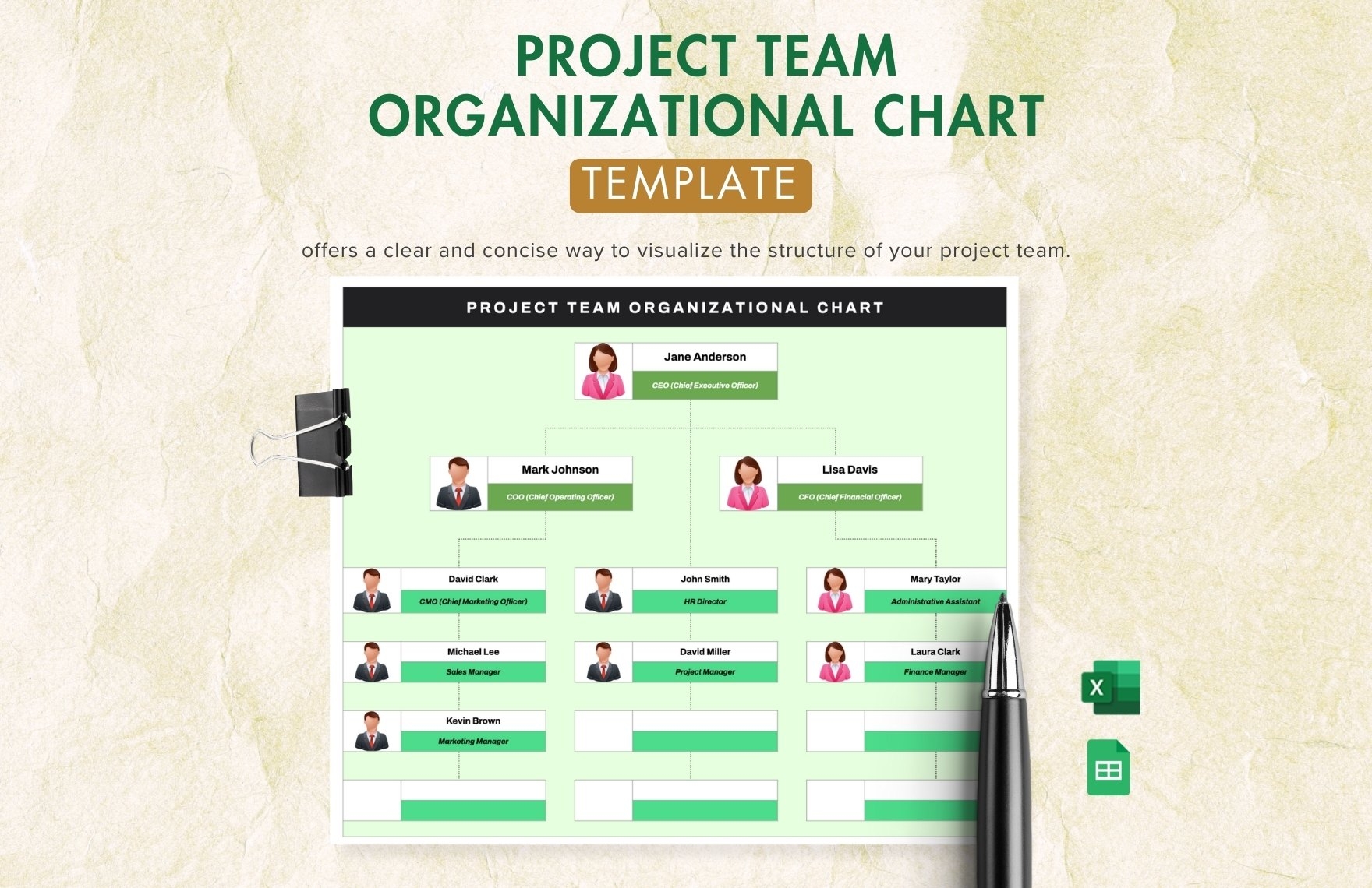Project Team Organizational Chart Template In Google Sheets Excel Download Template Project Team Organizational Chart Template In Google Sheets Excel Download Template