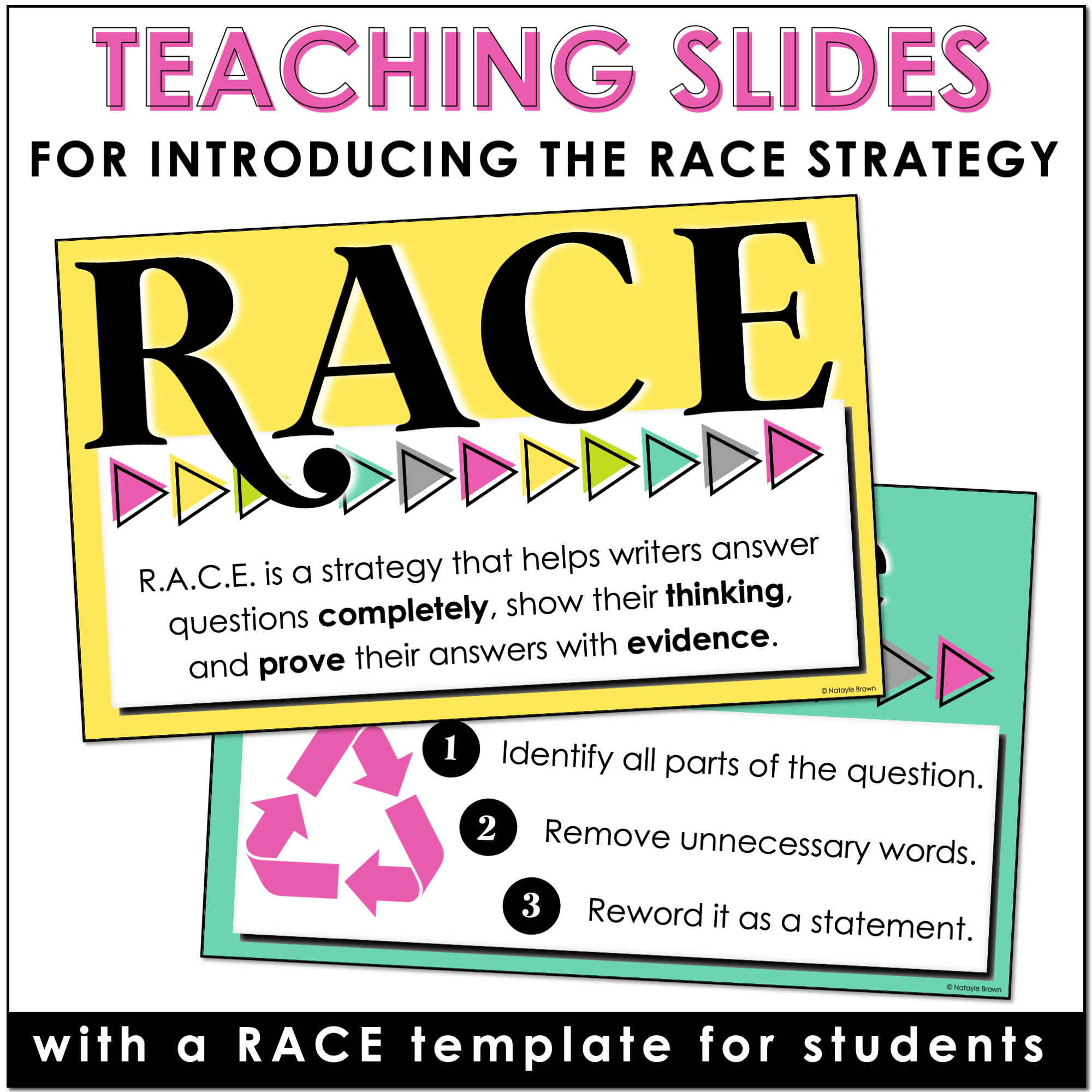 RACE Strategy Anchor Chart RACE Strategy Poster Set With PowerPoint RACE Strategy Anchor Chart RACE Strategy Poster Set With PowerPoint