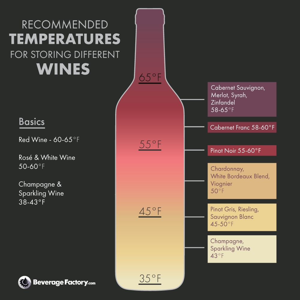 Recommended Temperatures For Storing Wine BeverageFactory