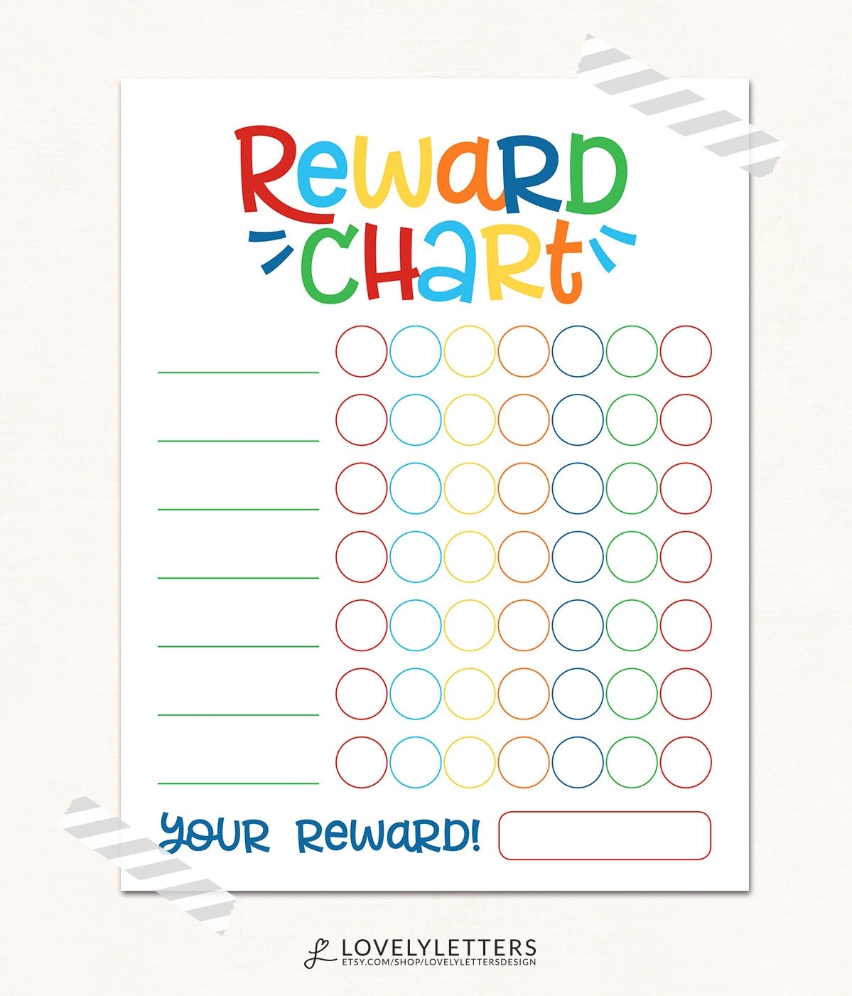 Reward Chart DIGITAL Kids Reward Chart Progress Chart Reward Printable Behaviour Chart Toddler Reward Chart Kids Reward Print Etsy