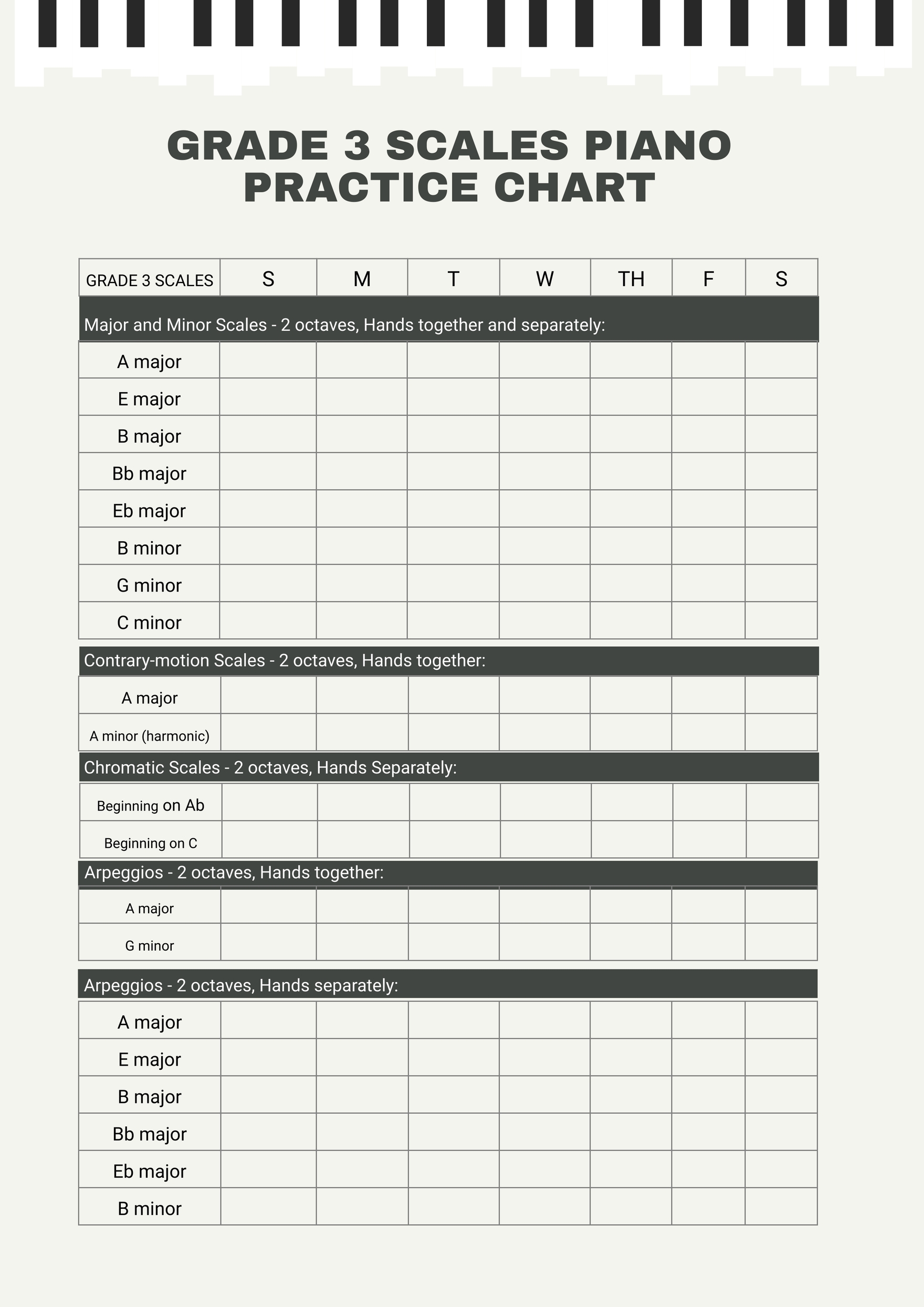 Scales Practice Chart In Illustrator PDF Download Template Scales Practice Chart In Illustrator PDF Download Template