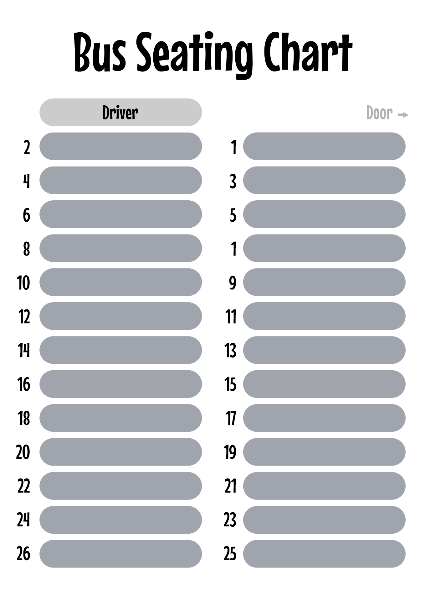 School Bus Seating Chart 11 Free PDF Printables Printablee