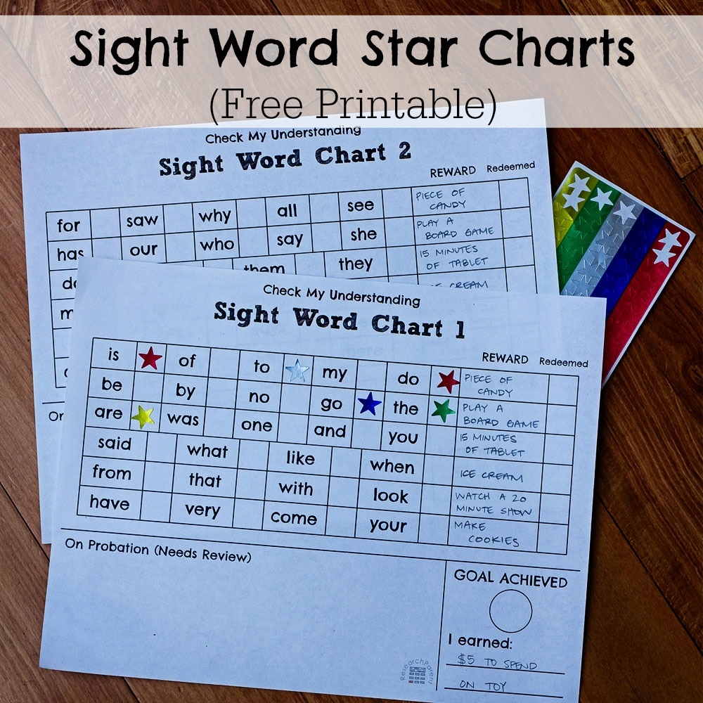 Sight Word Star Charts ResearchParent Sight Word Star Charts ResearchParent