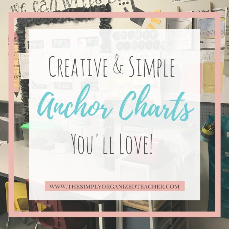 Simple Anchor Chart Ideas And Organization Tips 