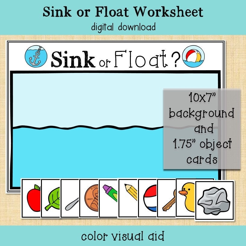 Printable Sink Or Float Chart